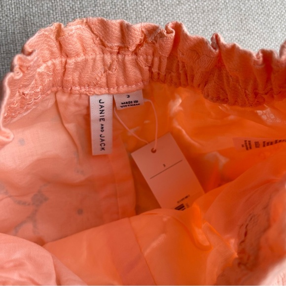 NWT Janie and Jack Tropical Peach Lace Shorts - Size 3 - Picture 9 of 9